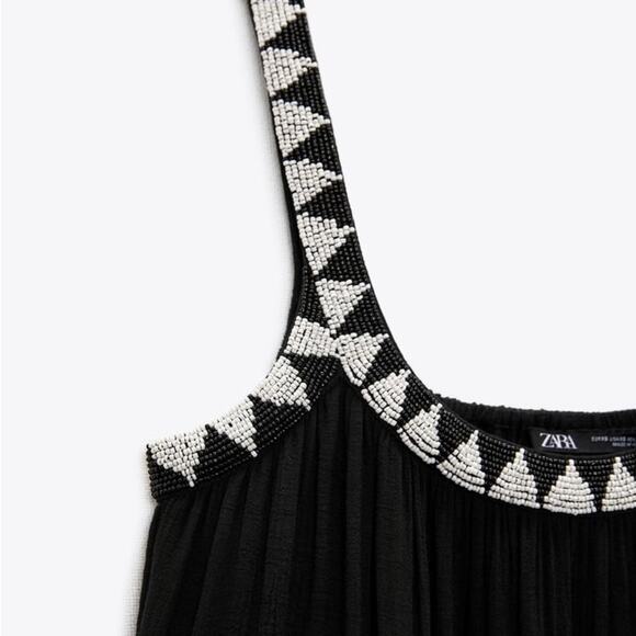 ZARA BEADED MIDI DRESS - Picture 8 of 8